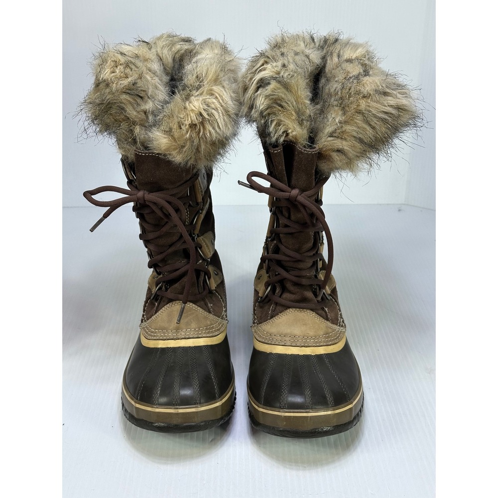 Sorel Joan of Arctic Brown Suede Waterproof Snow Boots NL1452-248 Size 8